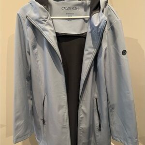Calvin Klein Women's Light Blue Rain Jacket